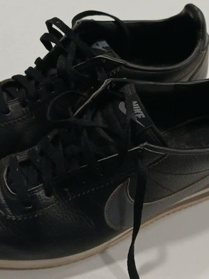 Nike Classic Cortez Leather shoes used, size 44, black