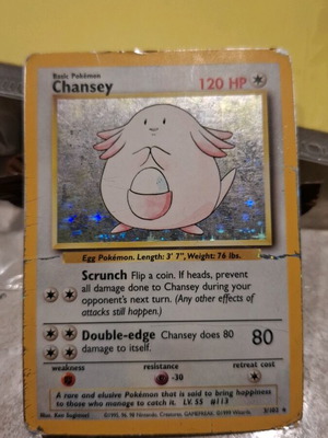 Pokémon Chansey Base Set 3/102 Holo κάρτα