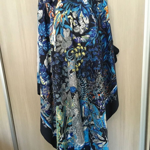 Scarf Stole Mythes et Metamorphoses Annie Faivre Silk 140x140