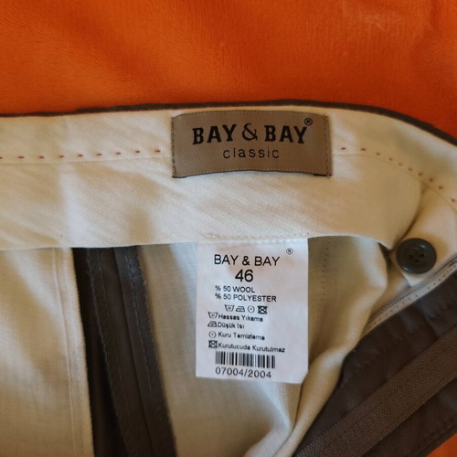 Men's summer pants No 46 like new, khaki