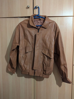Кожено яке кафяво като ново, унисекс, размер M-L