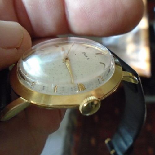 Doxa winding watch used, men's, white