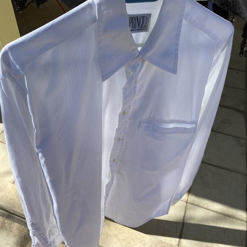 Prince Oliver men's shirt, white, cotton, size L