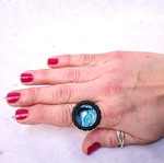 Starry Night Cabochon Ring Vincent Van Gogh new stainless steel