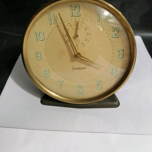 Vintage alarm clocks used, set of 2, analog tabletop