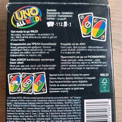 Uno All Wild! card game new by Mattel