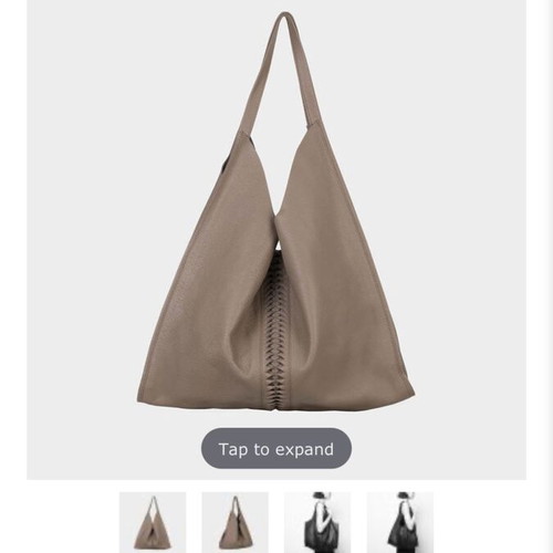 Park House leather large tote bag used, sand color