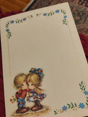 Vintage correspondence pad used, 9 pages