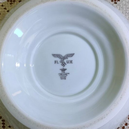 German porcelain collectible WWII vessel TK Thun 1940 like new