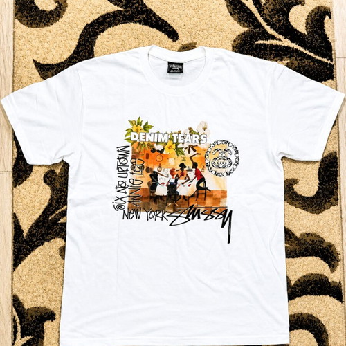 Denim Tears x Stussy T-shirt new, size Large, white