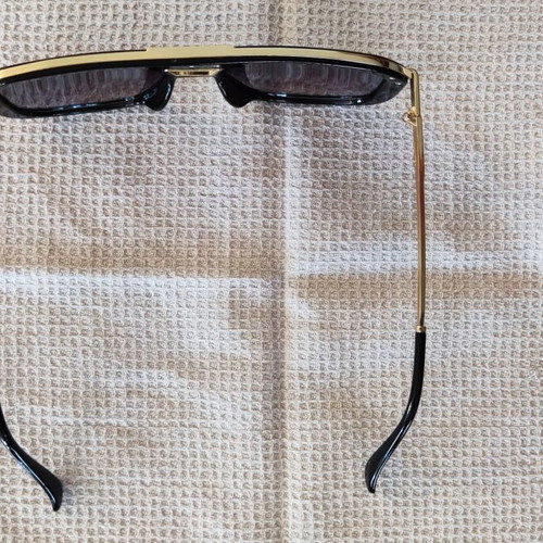 Solo-Solis NDL5555 sunglasses new, black acetate with gold details
