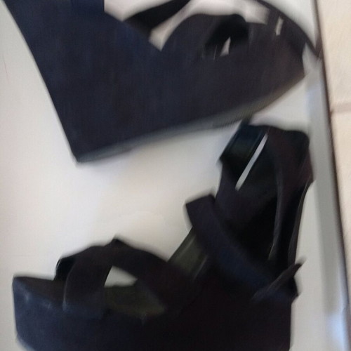 Fransa platform shoes used, black, 12 cm heel, size 40