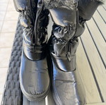 Γυναικείες μπότες Adam's Shoes νούμερο 37 με γούνα σαν καινούργιο, μαύρες