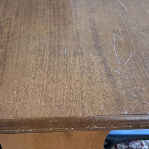 Wooden extendable table used with 33 cm extension
