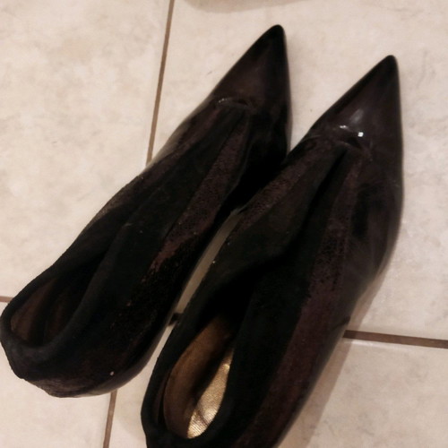 Dodici leather pumps size 40 brown gold used