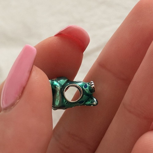Pandora Sulley monster charm like new, green and silver