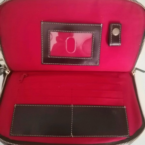 Enzo Angiolini shoulder bag used, brown-burgundy