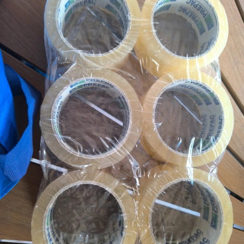 PREPAC transparent packing tape set, 6 rolls