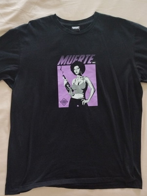Muerte T Shirt black with purple print, like new, XXL