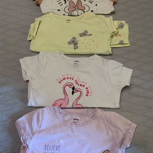 Sinsay summer pyjamas set used, pack of 4, size 122
