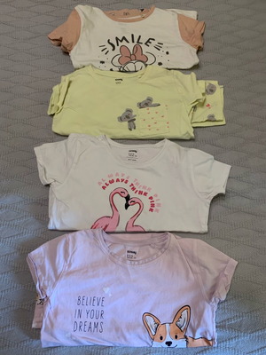 Sinsay summer pyjamas set used, pack of 4, size 122