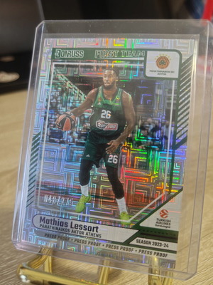 2024-25 Panini Donruss EuroLeague Basketball First Team Press Proof Mathias Lessort card