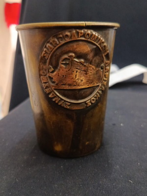 Old bronze OSE cup pencil holder used