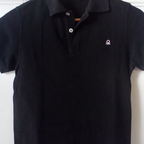 Benetton polo shirt black used, kids 10-11 years