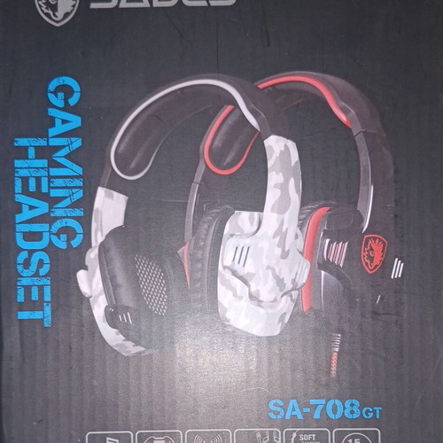 Sades SA-708GT Over Ear Gaming Headset new with 3.5mm connection