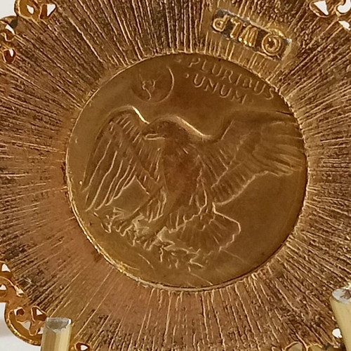 Eisenhower decorative gold-plated medal used, galvanized, vintage jewelry