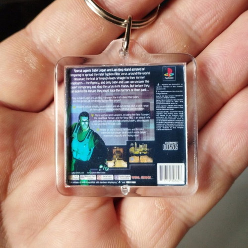 Syphon Filter 3 PS1 keychain new acrylic