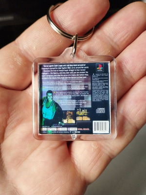 Syphon Filter 3 PS1 keychain new acrylic