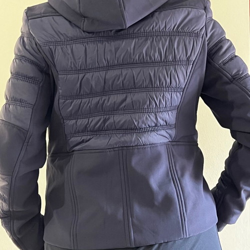 Talence jacket new, blue, hooded with synthetic fur lining