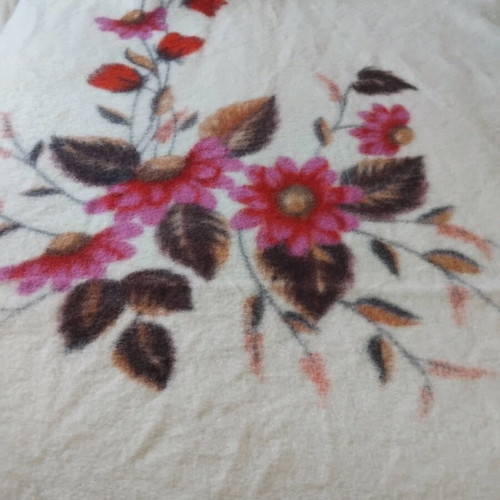 Double wool blanket used, vintage piece