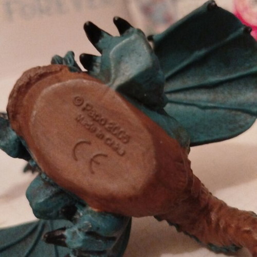 Papo Blue Fire Breathing Dragon collectible figure like new