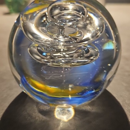 Set of 3 vintage glass paperweights