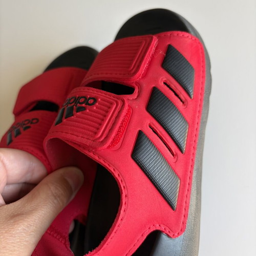 Adidas kids' sandals, red, size 28