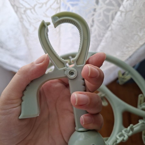 Round Hanging Clothes Airer Dryer with Pegs, Sage Green