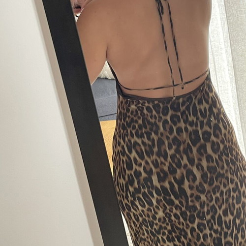 Pull & Bear leopard tulle dress size S like new
