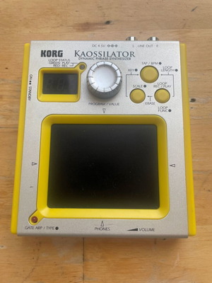 Korg Kaossilator KO-1 digital synthesizer used