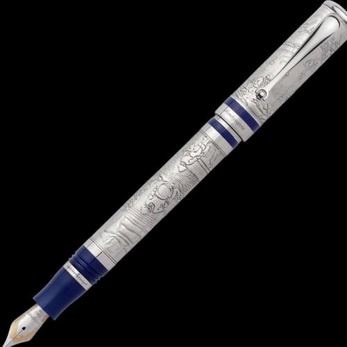 Montegrappa Cosmopolitan 1849 E-W Fountain Pen "California Gold Rush" Sterling Silver