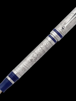Montegrappa Cosmopolitan 1849 E-W Fountain Pen "California Gold Rush" Sterling Silver