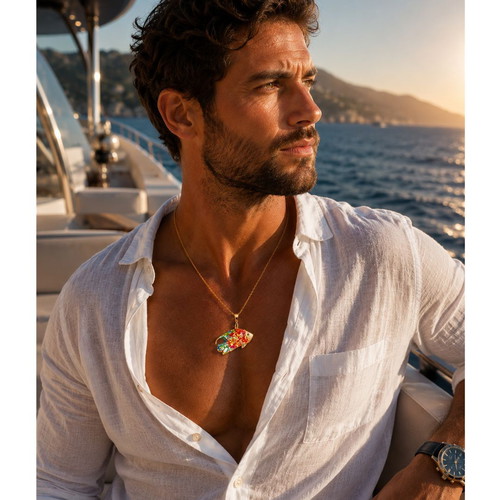 Handmade Unisex Necklace with Fish