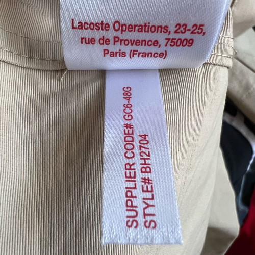 Lacoste Live hoodie trench raincoat beige men size L