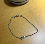 Tous silver 925 gold plated bracelet with black rhinestone bear