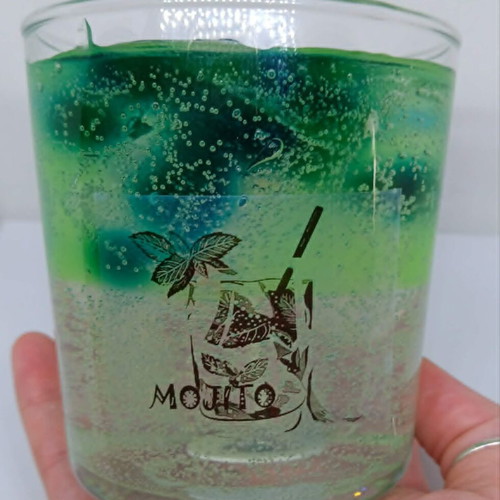 Mojito handmade candle with mojito scent, 380 ml glass