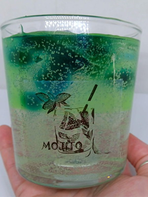 Mojito χειροποίητο κερί με άρωμα μοχίτο, ποτήρι 380 ml