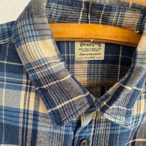 Winter shirt Jack and Jones 100% cotton like new, XL beige and blue