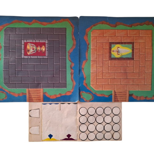 Vintage El Greco Kastres kai Poliorktes board game used, 1980s collectible