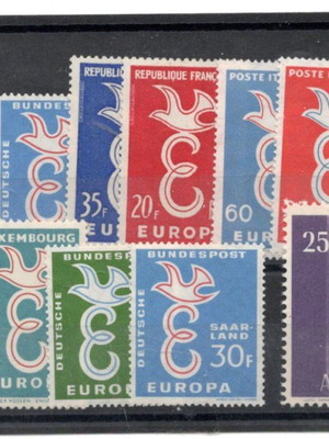 Europa CEPT 1958 8 πλήρεις σειρές καινούργιες